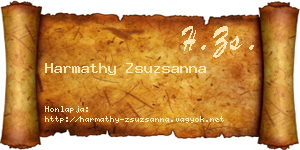 Harmathy Zsuzsanna névjegykártya