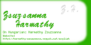 zsuzsanna harmathy business card